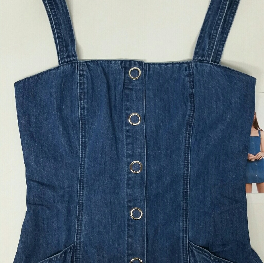 Denim blue button up dress - Picture 7 of 8